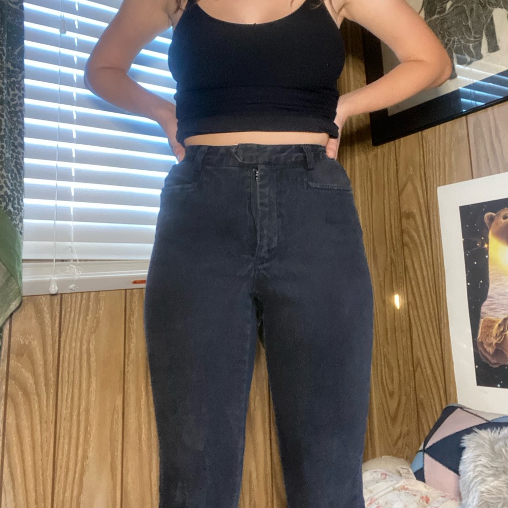 Black denim jeans